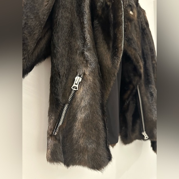 NWT Zara Moto faux Fur jacket - Picture 4 of 6